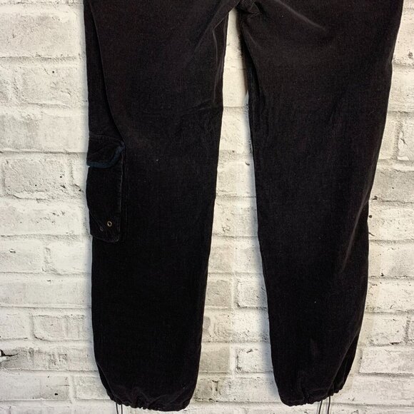 Vintage Y2K Sexy Sixty Black Corduroy Mid Rise Utility Cargo Pants - Picture 7 of 14